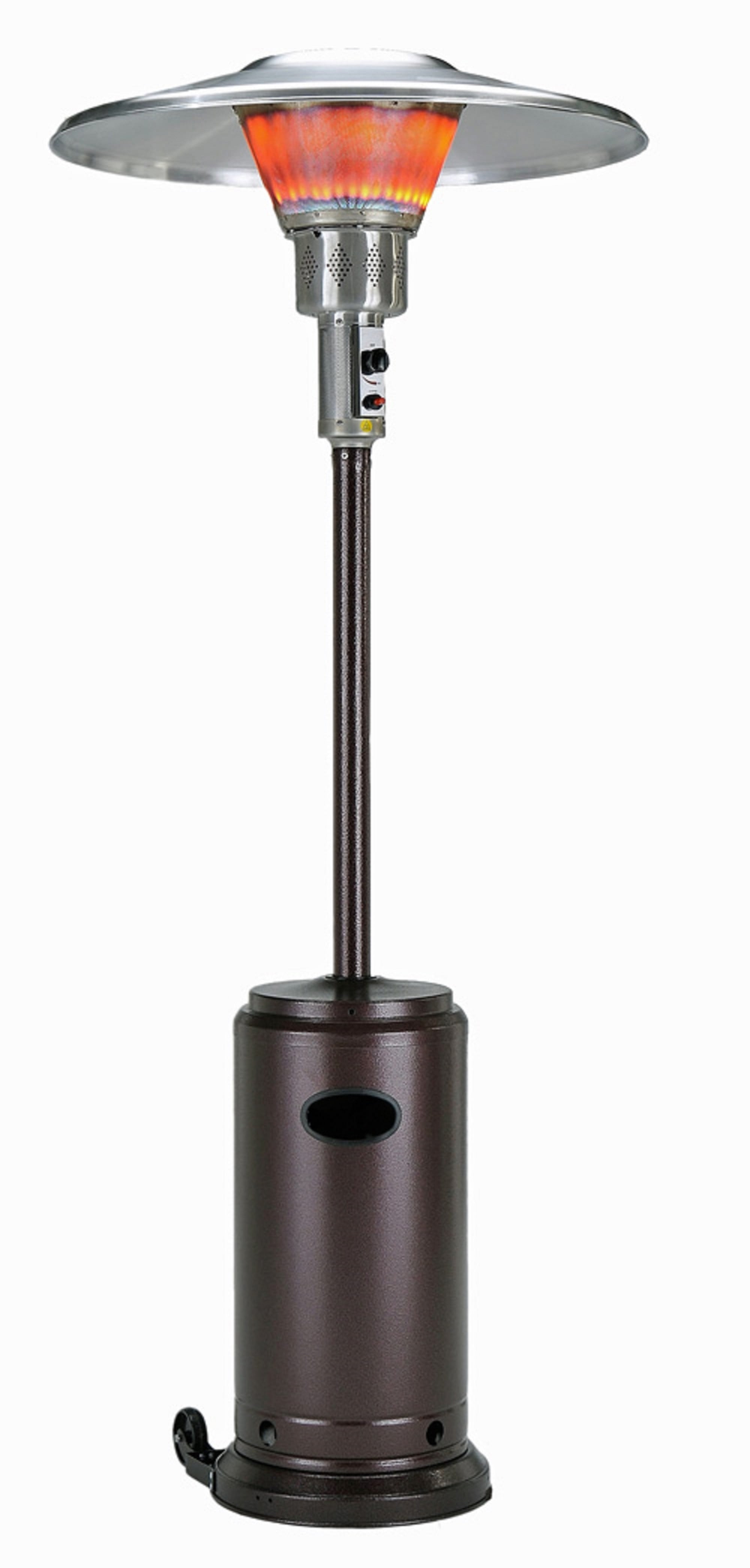 Bronze Steel 90" Propane Patio Heater with Safety Shutoff