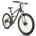 thumbnail image 1 of Hiland Full-Suspension Mountain Bike, Shimano 21 Speeds, 26 Inch Wheels, for Men Women MTB Bicycle Trail Bike, Black, 1 of 6