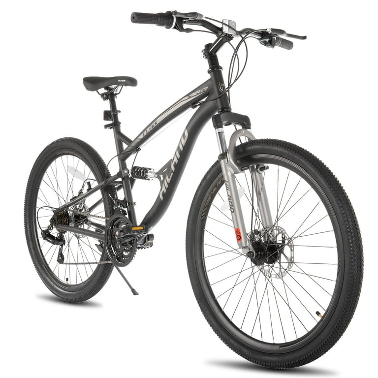 Hiland Full-Suspension Mountain Bike, Shimano 21 Speeds, 26 Inch