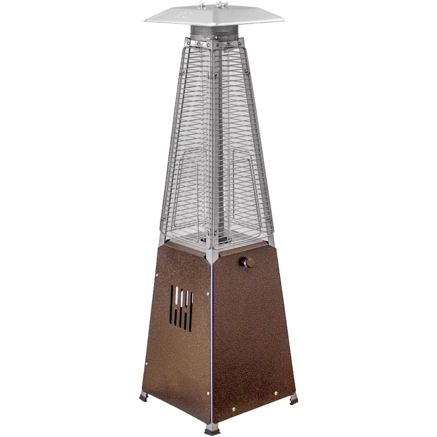 Bronze Propane Tabletop Glass Tube Patio Heater, 9500 BTU