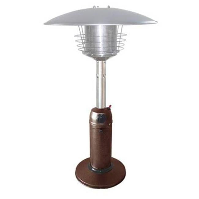Hammered Silver Tabletop Propane Patio Heater with Emergency Shut Off