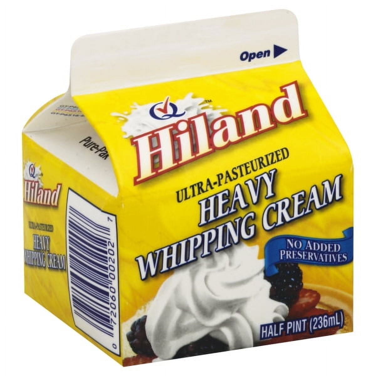 Hiland Heavy Whipping Cream, Half Pint