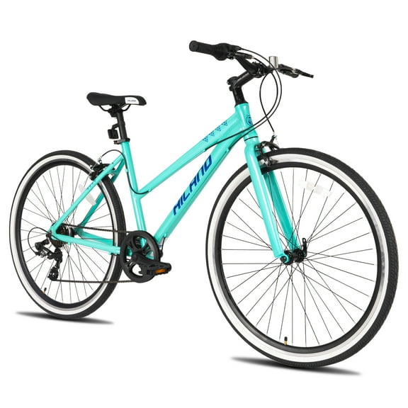Hiland Hybrid Bike, Shimano Drivetrain 7 Speeds, 700C Wheels for Men Women Ladies Commuter Bike City Bike