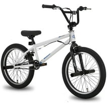 Hiland Kids Bike for Boys 20" BMX Freestyle Bicycle,White