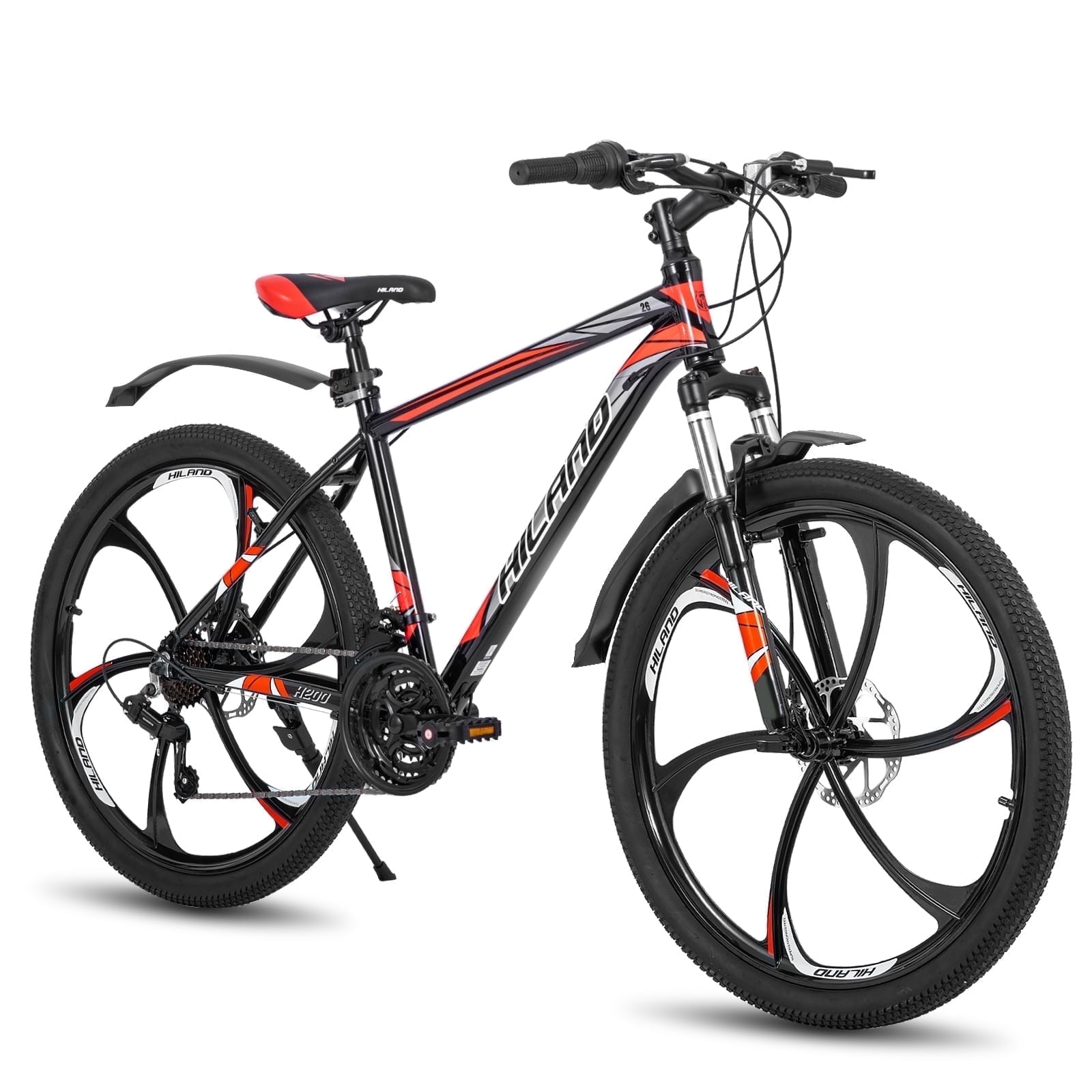 Hiland Mountain Bike, 6-Spokes,Shimano 21 Speeds Drivetrain
