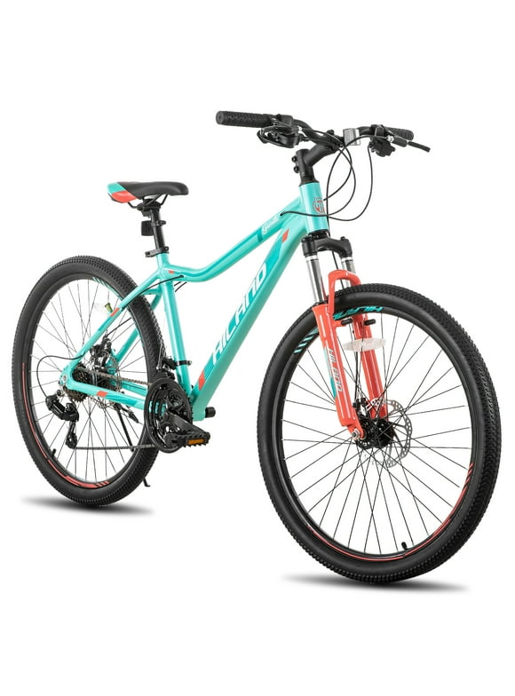 Hiland Mountain Bike for Woman, Shimano 21 Speed 26 inch Wheels Mountain Bicycle, Mint Green