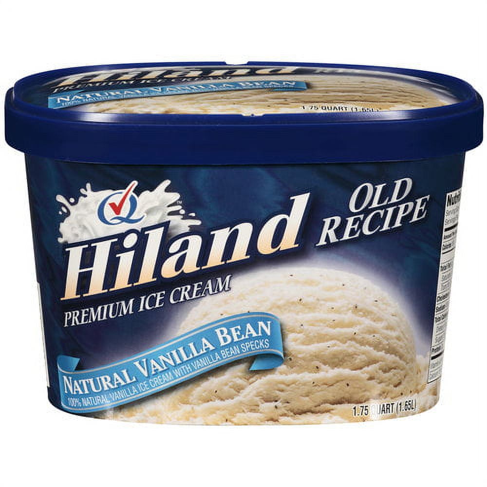 Hiland Old Recipe Premium Natural Vanilla Bean Ice Cream, 1.72 qt