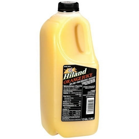 Hiland Orange Juice, Half Gallon