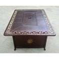 thumbnail image 1 of Hiland Propane Rectangular Cast Aluminum Decorative Fire Pit, Bronze, 1 of 3