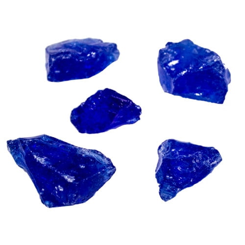 Hiland Recycled Fire Glass in Ocean Blue