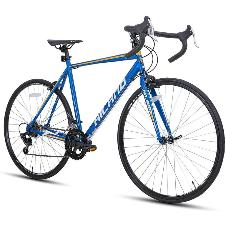 【美品】HILAND ロードバイク 700c ホワイト Lサイズ 2×7 Hiland Adult Hybrid Road Bike, Aluminum Frame, 700C Wheels