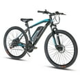 thumbnail image 1 of Hiland Rockshark Electric Bike Electric Mountain Bike Aluminum 26 inch 350W 20MPH Adults E-Bike Shimano 21 Speed Disc Brake Suspension Fork with 36V 10.4Ah Removable Battery, 1 of 16