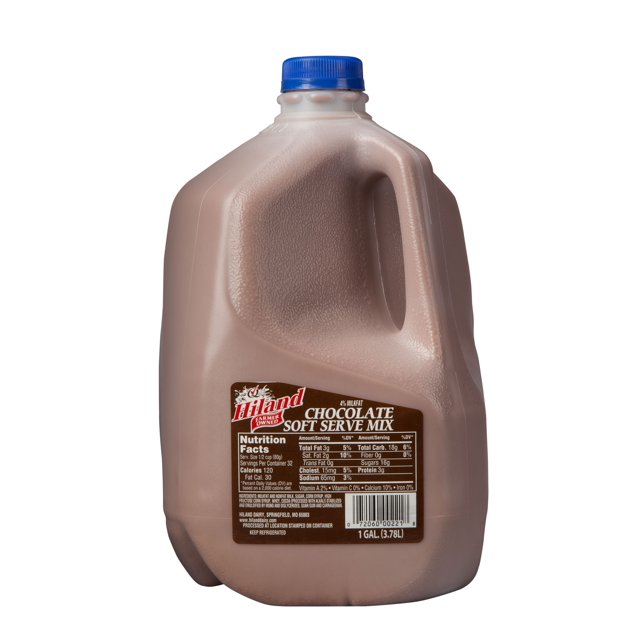 Shop Hiland Soft Serve Chocolate Ice Cream Mix, 1 Gallon Great Prices