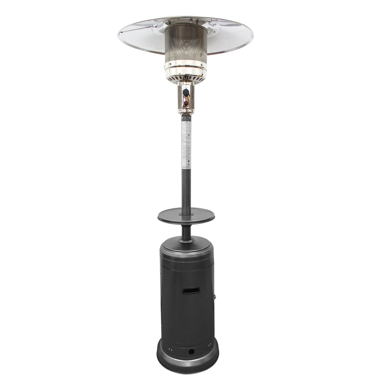 Hiland Tall Hammered Silver Patio Heater with Table