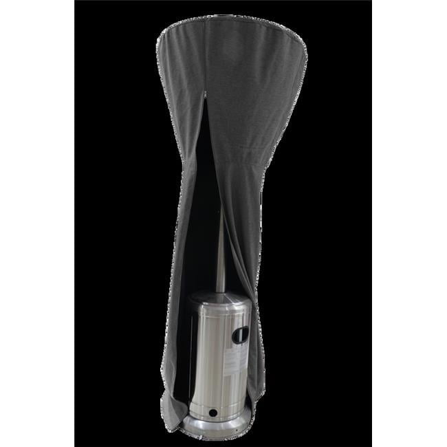 Gray Weather-Resistant Tall Patio Heater Cover with Zipper