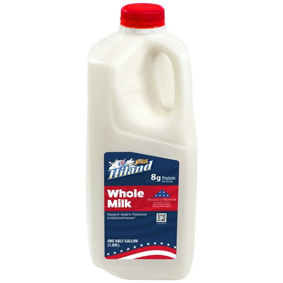 Hiland Whole, Vitamin D Milk, Half Gallon, 64 Fl Oz
