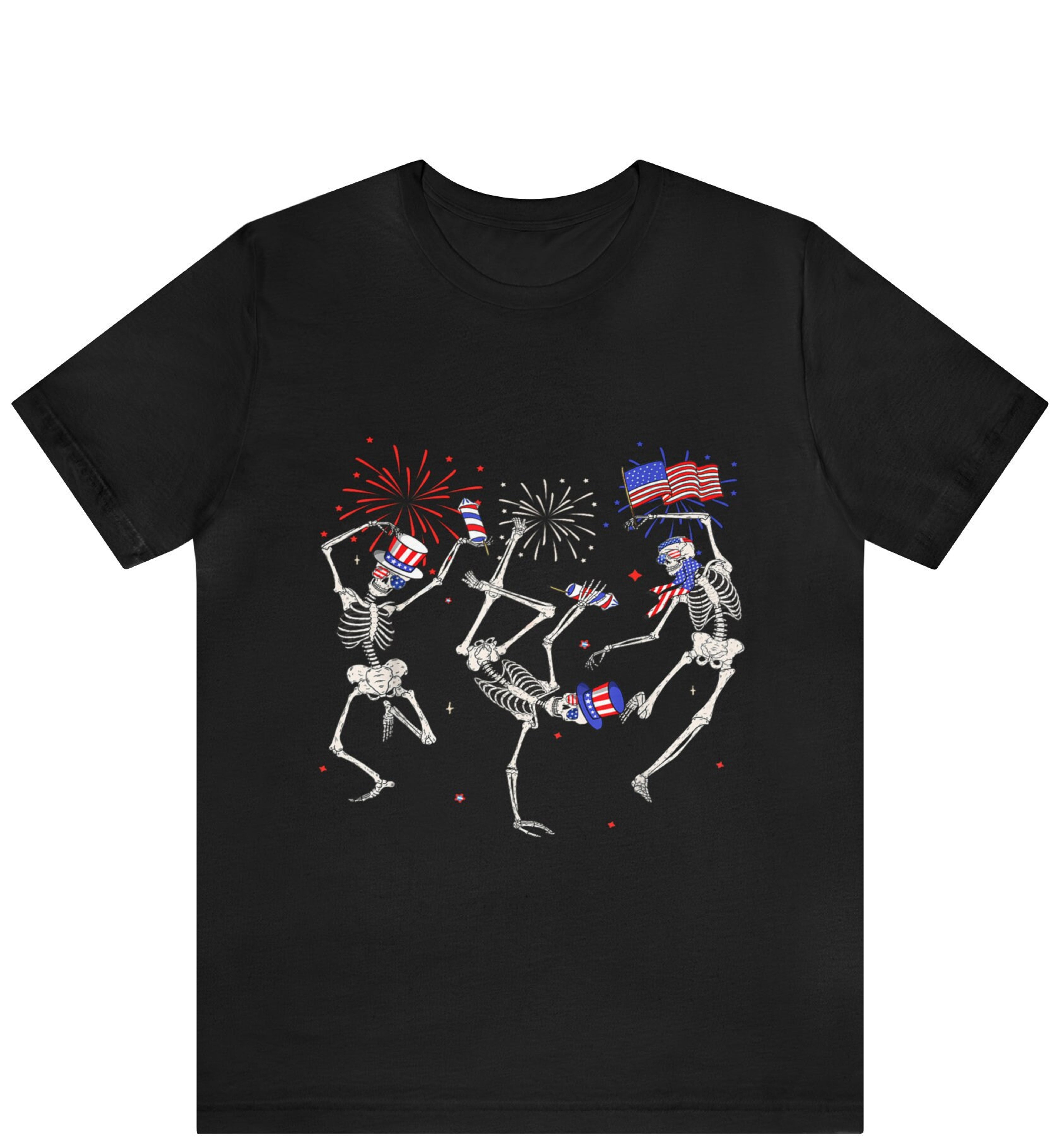 kids 4th of july dabbing skeleton