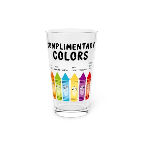 Hilarious Art Teacher Students Drawing Painting Enthusiasts Humorous Classy Artistic Teachers School Lover Pint Glass, 16oz