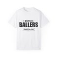 thumbnail image 1 of Hilarious Ballers Coaching Mentoring Educating B-ball Player Novelty Teaching Dribbling Skill Dunking Defending Unisex Garment-Dyed T-shirt, 1 of 4