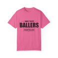 thumbnail image 1 of Hilarious Ballers Coaching Mentoring Educating B-ball Player Novelty Teaching Dribbling Skill Dunking Defending Unisex Garment-Dyed T-shirt, 1 of 4