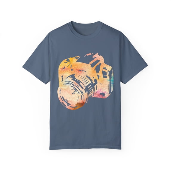Hilarious Cameraman Photograph Painted Camera Humorous Photojournalist Lover Men Women Unisex Garment-Dyed T-shirt