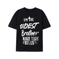 thumbnail image 1 of Hilarious Cotton Blend Oldest Brother Rule Maker - Short Sleeve Casual Tee for Men, Perfect All-Season Gift Idea, 1 of 8