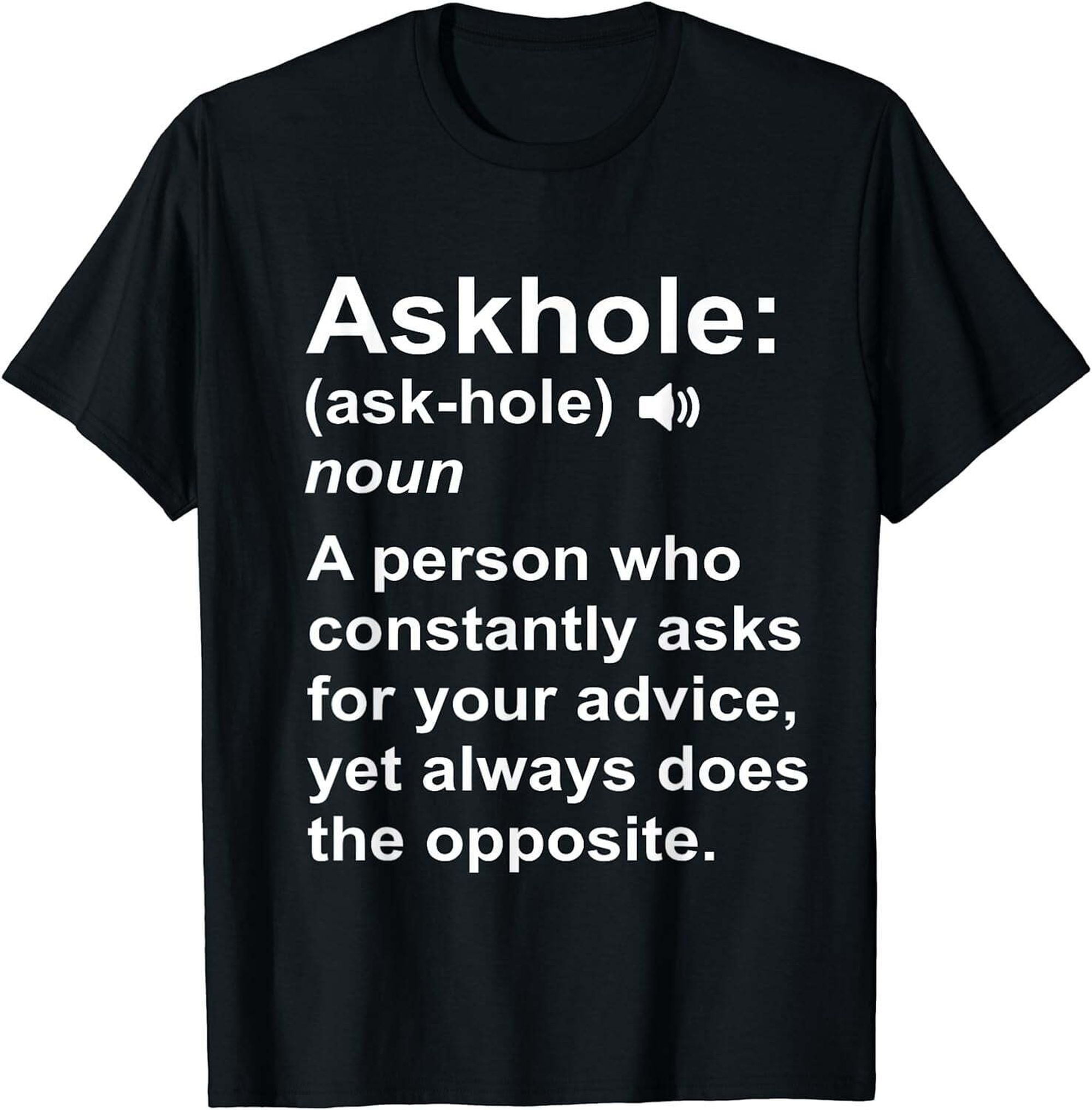 Hilarious Definition Tee Witty Askhole Dictionary Word Joke Shirt
