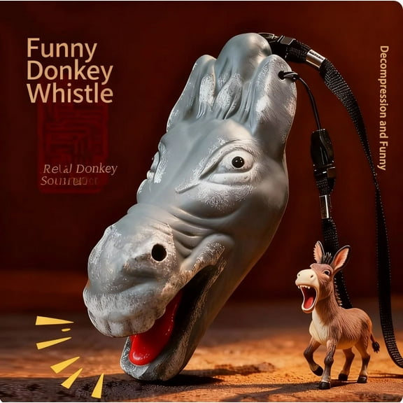 Hilarious Donkey Head Ceramic Instrument - Blow Suck Sound for Party Prank, Neck Lanyard Included Unique Gag,Funny Donkey Head Ceramic Instrument - Blow Suck Sound Maker for Party Prank,