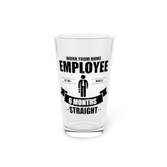 Hilarious Employees Working Home Achievements Vintage Quotes Humorous Office Workers Accomplishments Sayings Pint Glass, 16oz