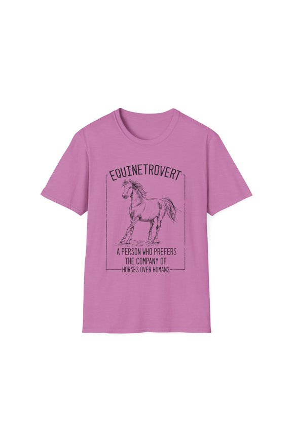 Hilarious Equestrian Horseman Horseback Riding Enthusiast Humorous Equestrianism Horsemanship Racehorse Fan Unisex Softstyle T-Shirt