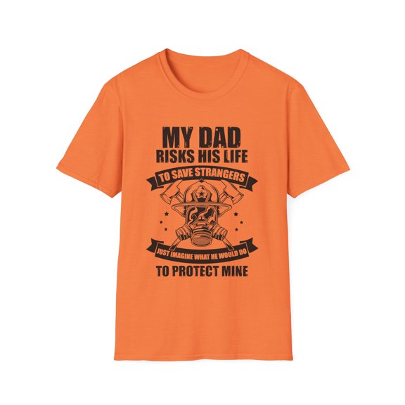 Hilarious Firefighter Saving Helping Rescuer Firefighting Humorous Fireman Rescue Rescuing Protruding Saying Unisex Softstyle T-Shirt