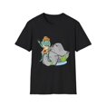 thumbnail image 1 of Hilarious Frog Wearing Cowboys Boots lover banjo Enthusiast Humorous Countryside Cowboy Amphibian Ecosystem Unisex Softstyle T-Shirt, 1 of 4