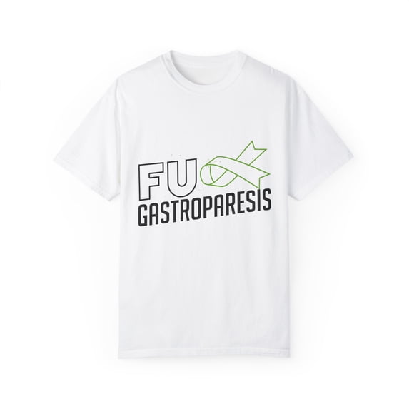 Hilarious Gastroparesis Gastric Stasis Sickness Overcomer Humorous Digestive System Illness Acknowledgement Unisex Garment-Dyed T-shirt