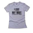 thumbnail image 1 of Hilarious I Love My Wife When She Let's Me Play Tennis Women's Cotton Grey T-Shirt, 1 of 2