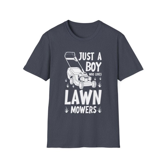 Hilarious Just A Man Who Loves Lawn Mowers Garden Enthusiast Humorous Landscaping Horticulture Truck-Farming Unisex Softstyle T-Shirt
