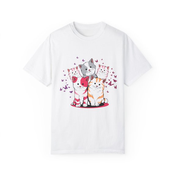 Hilarious Kitten Predictions Fur Mammal Pets Enthusiast Hilarous Meowing Pet Lover Bestfriend Breed Fun Unisex Garment-Dyed T-shirt