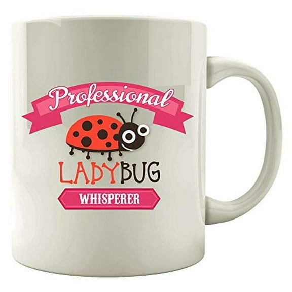 Ladybug 11 oz Coffee Mug - Hilarious Bug Whisperer Design White Ceramic Gift