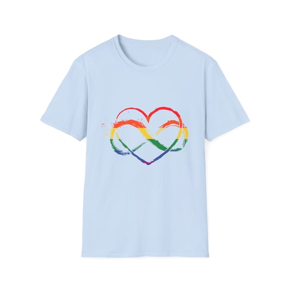 Hilarious Multicolor Hearts Prideful Supporting Graphic Puns Vintage LGBTQ Admiration Rainbows Illustration Gag Unisex Softstyle T-Shirt