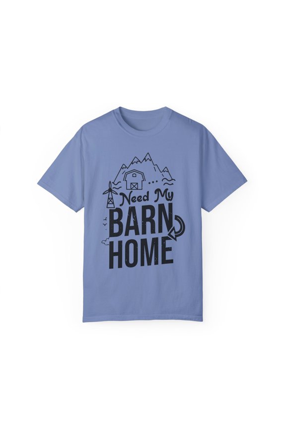 Hilarious My Barn Farming Ranch Stables Farmstead Lover Humorous Livestock Cows Straw Agriculture Devotee Unisex Garment-Dyed T-shirt