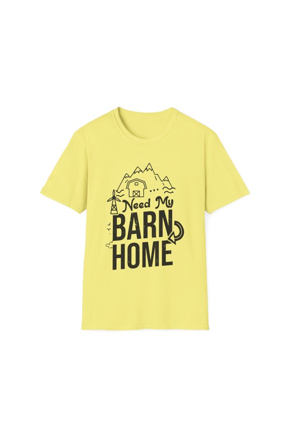 Hilarious My Barn Farming Ranch Stables Farmstead Lover Humorous Livestock Cows Straw Agriculture Devotee Unisex Softstyle T-Shirt