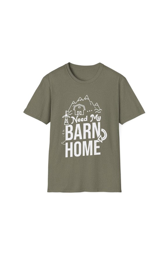 Hilarious My Barn Farming Ranch Stables Farmstead Lover Humorous Livestock Cows Straw Agriculture Devotee Unisex Softstyle T-Shirt