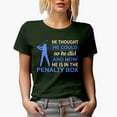 thumbnail image 1 of Hilarious Now He Is in the Penalty Box Quote, Golf Player, Golfing or Golfer Themed Merch Gift, Military Green T-Shirt, X-Large, 1 of 5