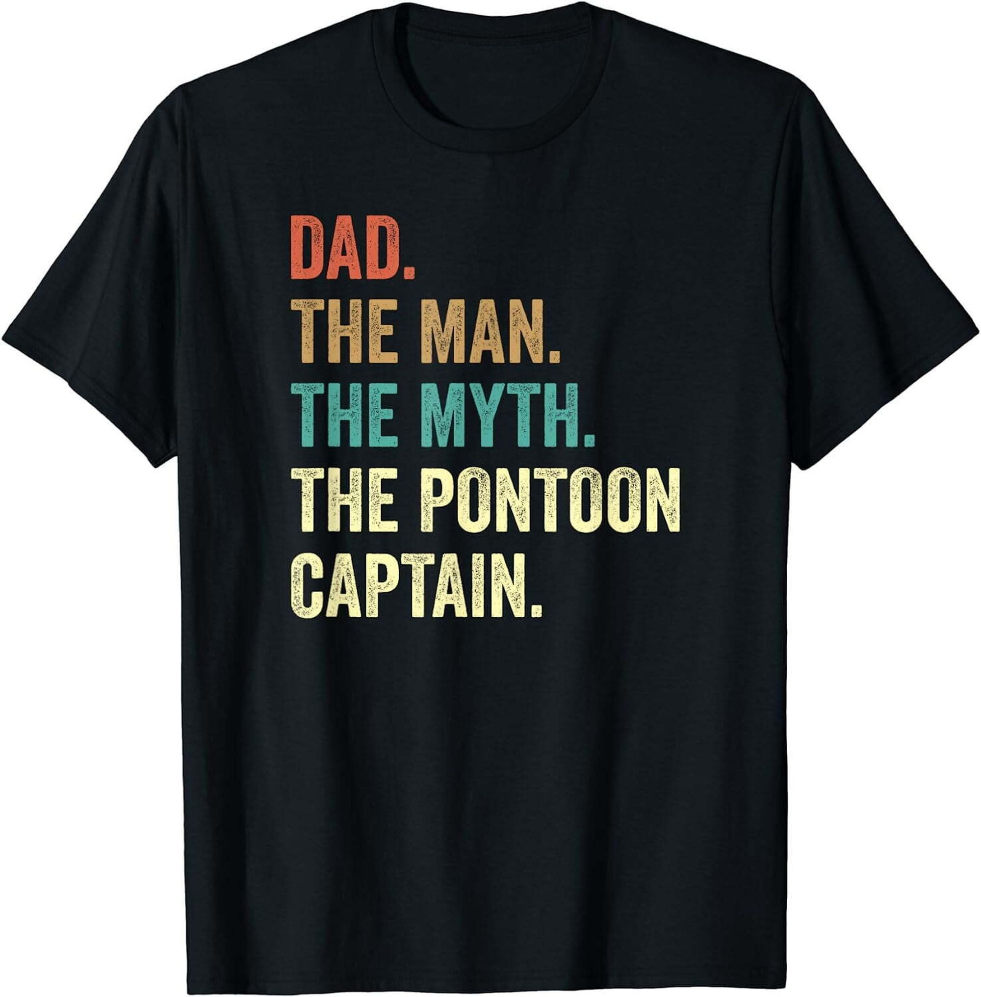 Hilarious Pontoon Captain Tee for Men Funny Dad Joke Boating Shirt