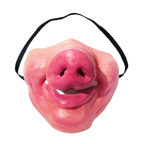 Hilarious Realistic Latex Half Face Dog Muzzle Mask with Elastic Strap, Adjustable Lightweight Flexible Accessory 10 x 6.16in for Small & Medium Dogs, Halloween Party Photo Prop