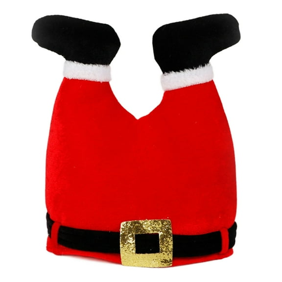 Hilarious Santa Pants Hats Christmas Hat with RedPant Design Stand Outs at Winter Parties & Christmas Event Gift