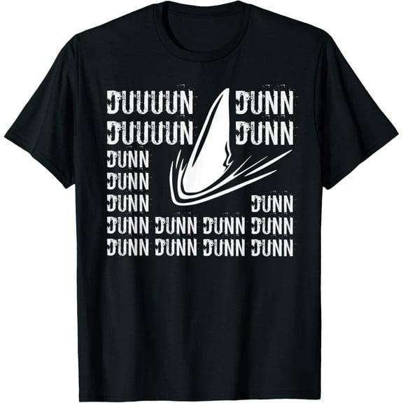 Hilarious Shark Fin & Jaw Shark Lover Sarcasm Satire T-Shirt T-ShirtMen and women, Black T-shirt, size: Extra large S-4XL