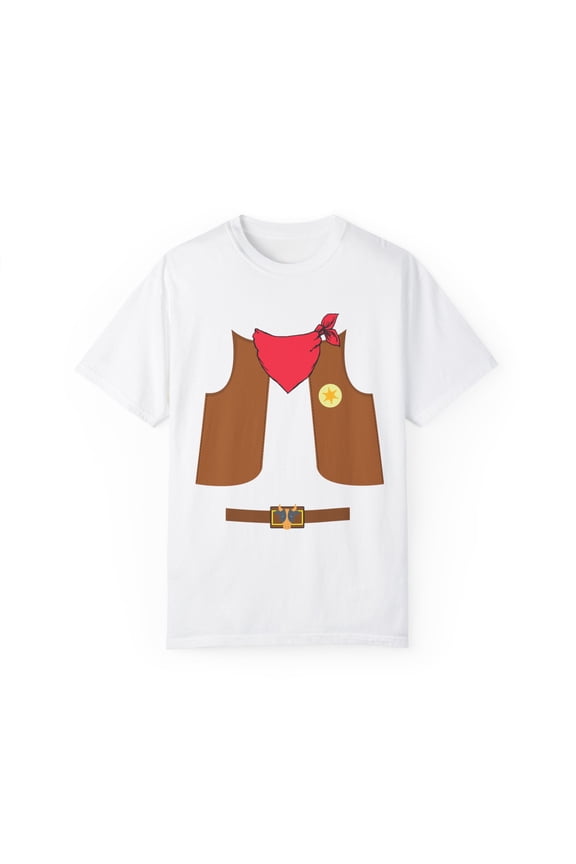 Hilarious Wildwest Ranch Cowman Hallows Eve Attire Humorous Trickster Eve County Country Bullman Fan Unisex Garment-Dyed T-shirt