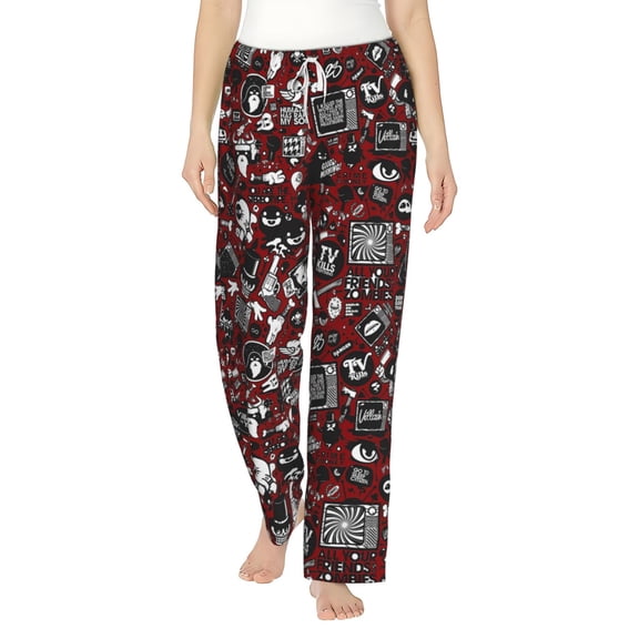 Hilariously Funny Saying Women's Comfy Pajama Pants with Pockets,Soft Stretch Drawstring Lounge Pants, Soft Casual Wide Leg PJS Sleep Bottoms Medium