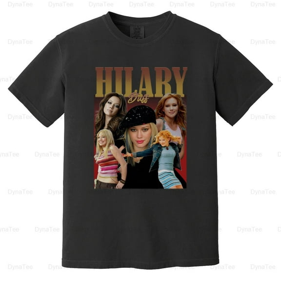 Hilary Duff Shirt Unisex Cotton Vintage Graphic Tee Lizzie McGuire Comfort Color T-Shirt Unisex, up to 4XL