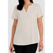 Hilary Radley Crinkle V-Neck Blouse, Women's